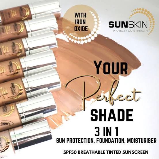 Sunskin 3-in-1 UV-DERM SPF 50 Protection, Moisturizer & Foundation 50ml - Image 2